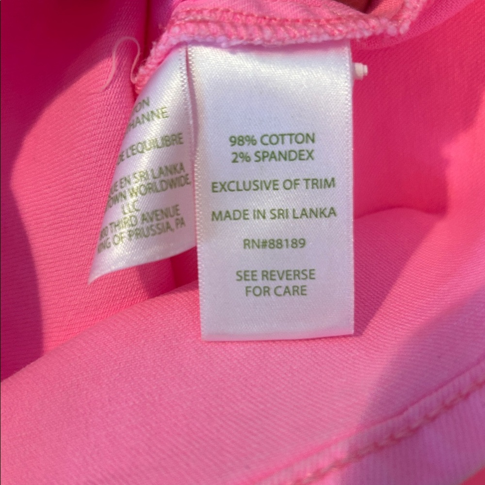 Lilly Pulitzer Cropped 27” Inseam Boot Leg Jeans Hot Bright Pink Sz 6 - Picture 6 of 6